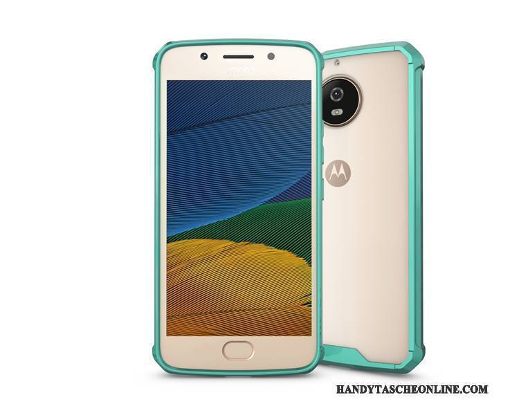 Hülle Moto G5s Plus Taschen Einfach Anti-sturz, Case Moto G5s Plus Schutz Transparent Rot