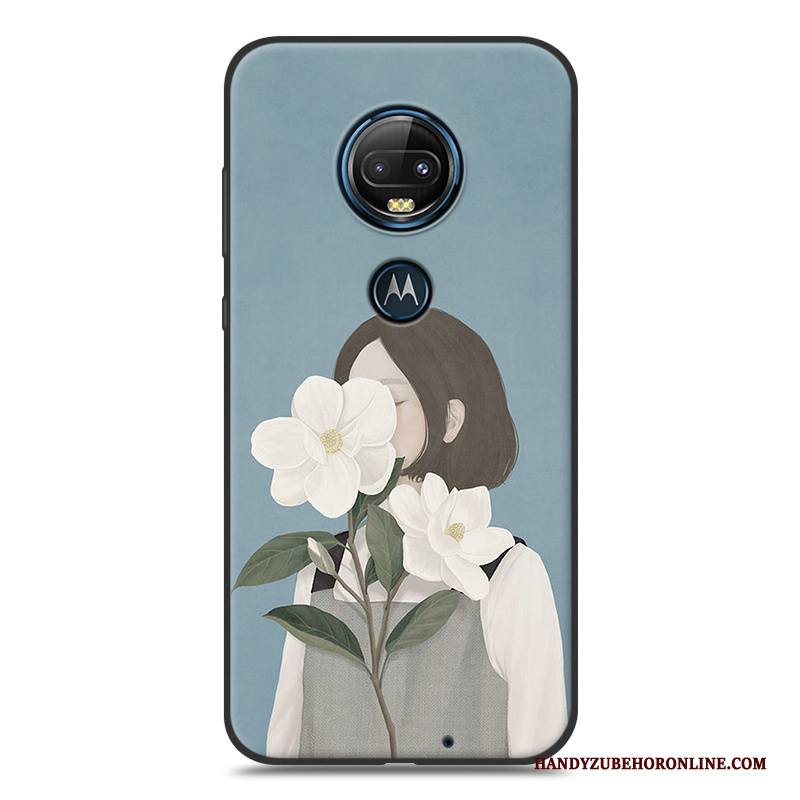 Hülle Moto G7 Schutz Wind Rosa, Case Moto G7 Weiche Netto Rot Persönlichkeit