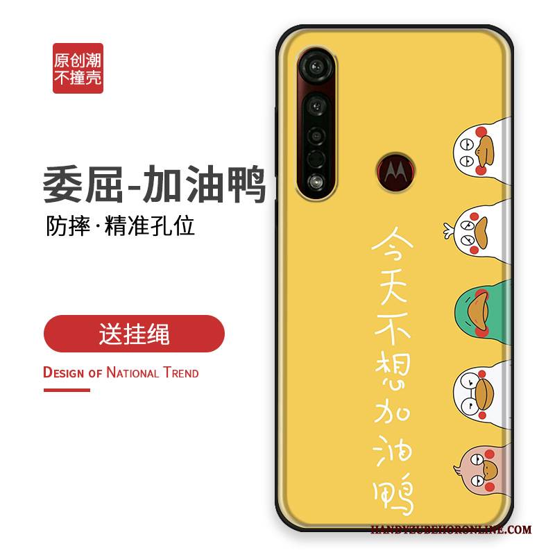 Hülle Moto G8 Plus Silikon Angepasst Persönlichkeit, Case Moto G8 Plus Schutz Weiß Handyhüllen