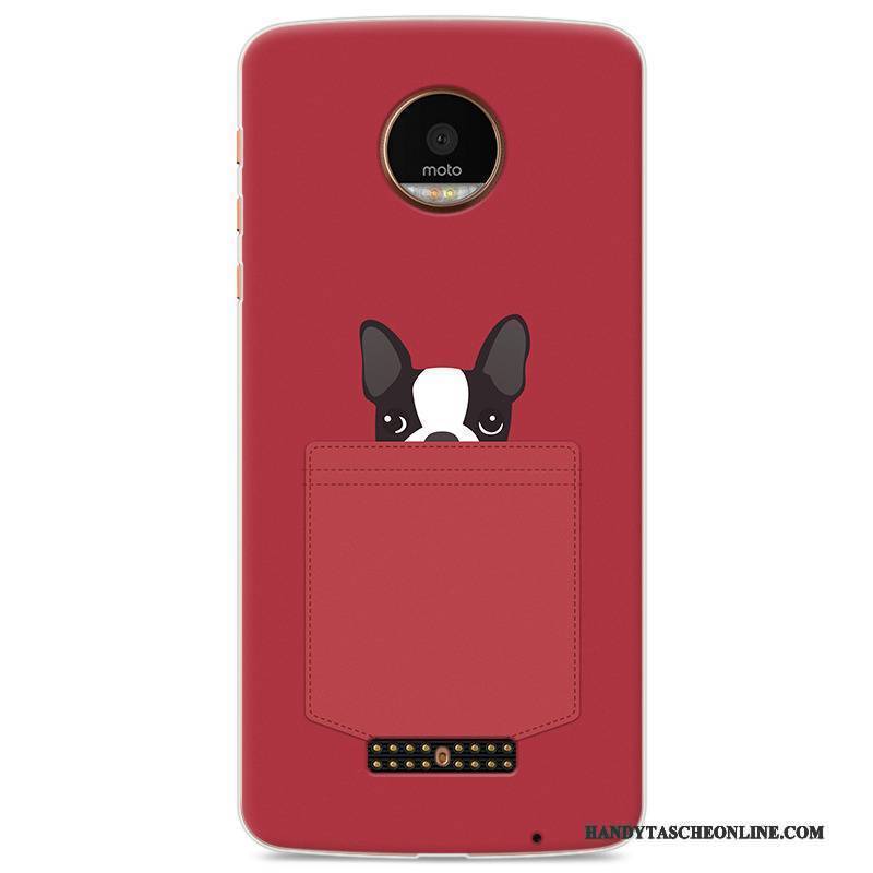 Hülle Moto Z Play Karikatur Handyhüllen Grün, Case Moto Z Play Silikon