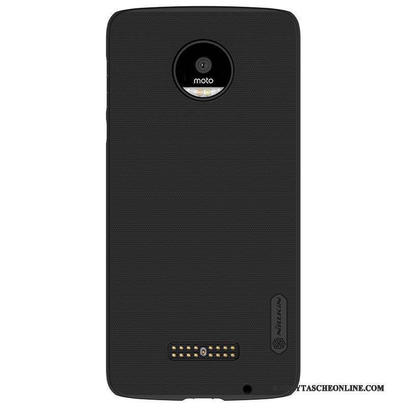 Hülle Moto Z Schutz Rutschfest Nubuck, Case Moto Z Handyhüllen Rot