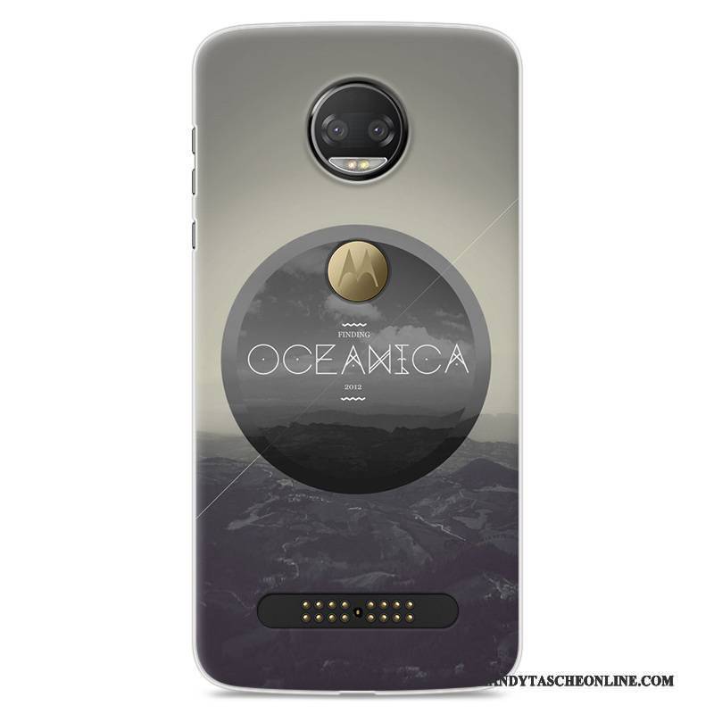 Hülle Moto Z2 Force Edition Karikatur Blau Anti-sturz, Case Moto Z2 Force Edition Schutz Handyhüllen