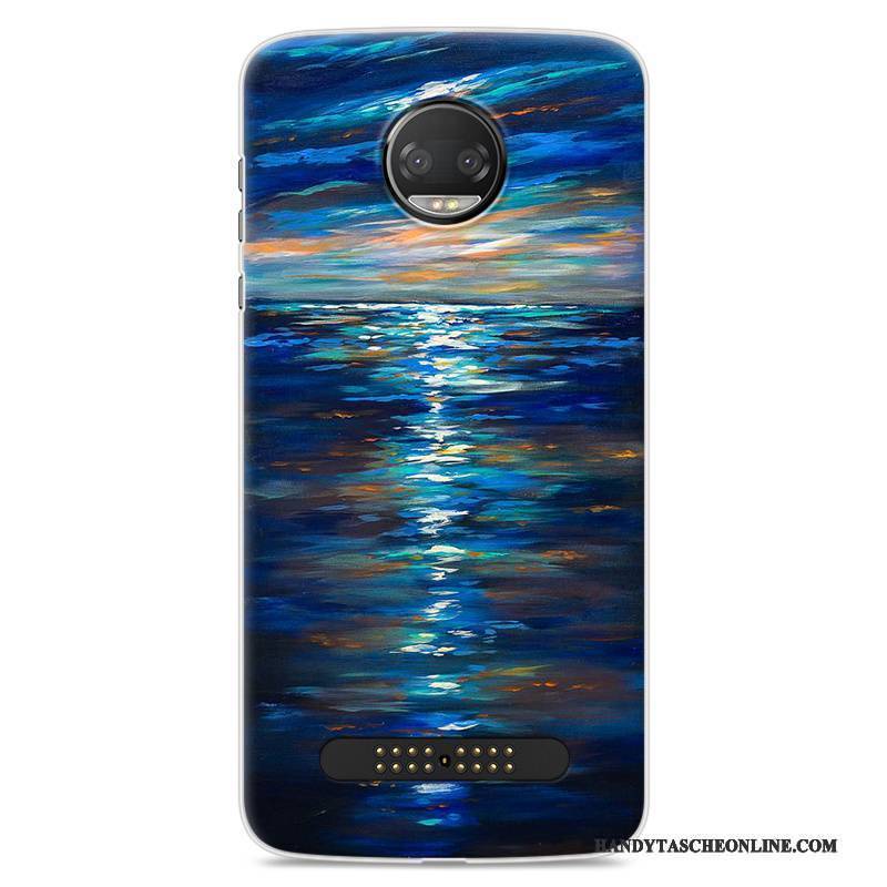 Hülle Moto Z2 Force Edition Karikatur Handyhüllen Trend, Case Moto Z2 Force Edition Kreativ Anti-sturz Lila