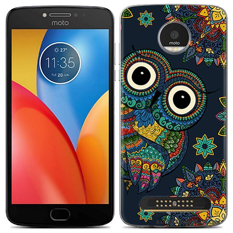 Hülle Moto Z2 Play Weiche Blau Handyhüllen, Case Moto Z2 Play Karikatur