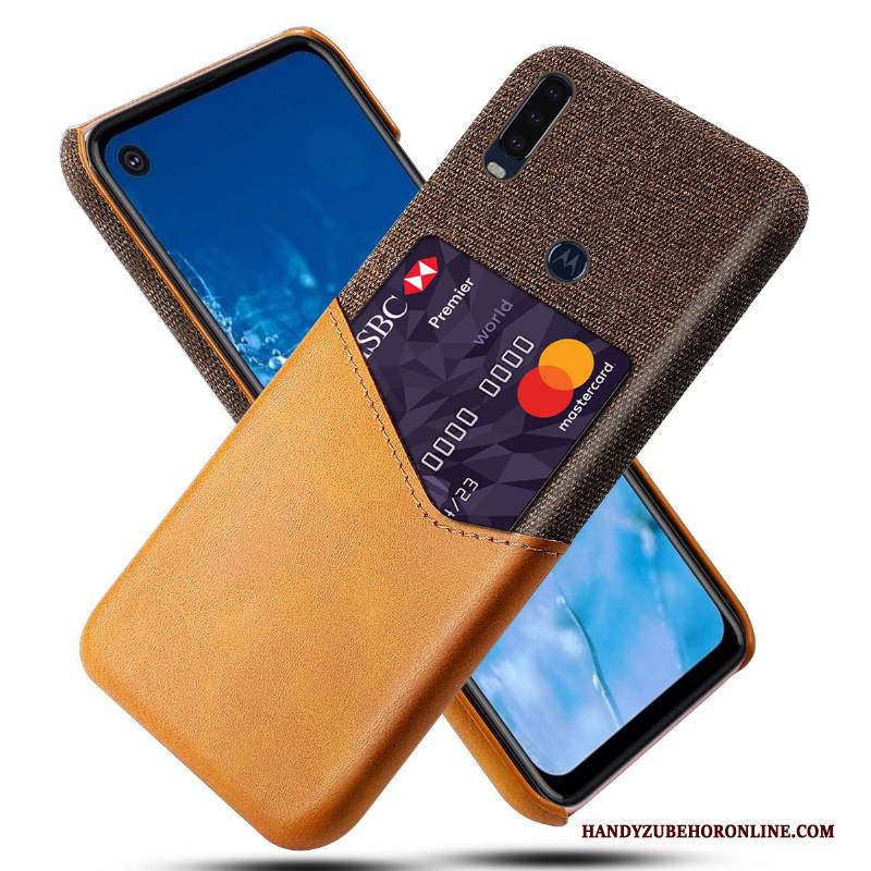 Hülle Motorola One Action Taschen Handyhüllen Rot, Case Motorola One Action Schutz Schwer Grenze