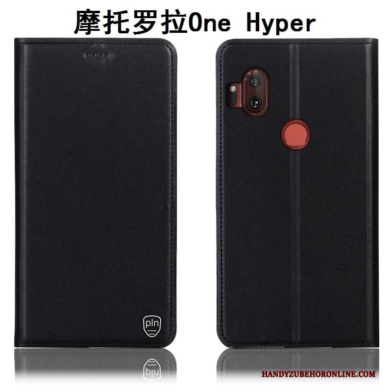 Hülle Motorola One Hyper Leder Anti-sturz Muster, Case Motorola One Hyper Folio Handyhüllen Gelb