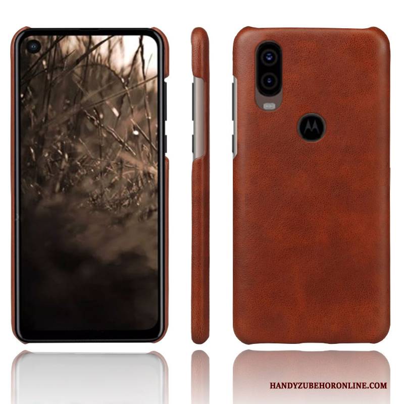 Hülle Motorola One Vision Schutz Rot Handyhüllen, Case Motorola One Vision