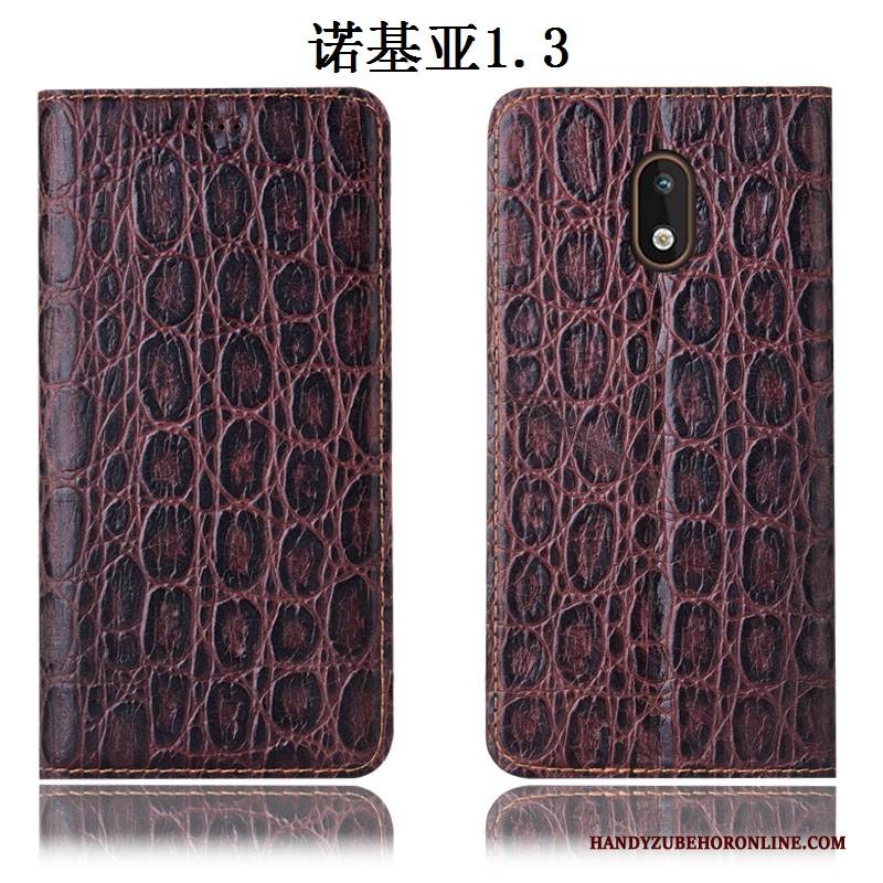 Hülle Nokia 1.3 Schutz Anti-sturz Handyhüllen, Case Nokia 1.3 Leder Muster