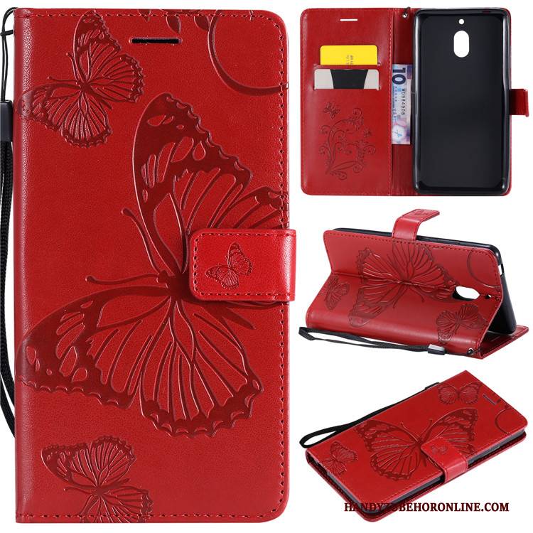 Hülle Nokia 2.1 Folio Handyhüllen Anti-sturz, Case Nokia 2.1 Taschen Lila