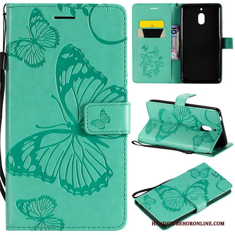 Hülle Nokia 2.1 Folio Handyhüllen Anti-sturz, Case Nokia 2.1 Taschen Lila