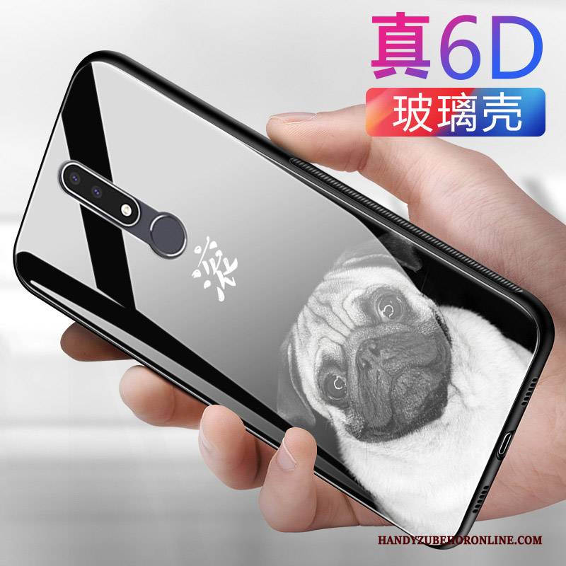 Hülle Nokia 3.1 Plus Karikatur Nette Liebhaber, Case Nokia 3.1 Plus Handyhüllen Glas