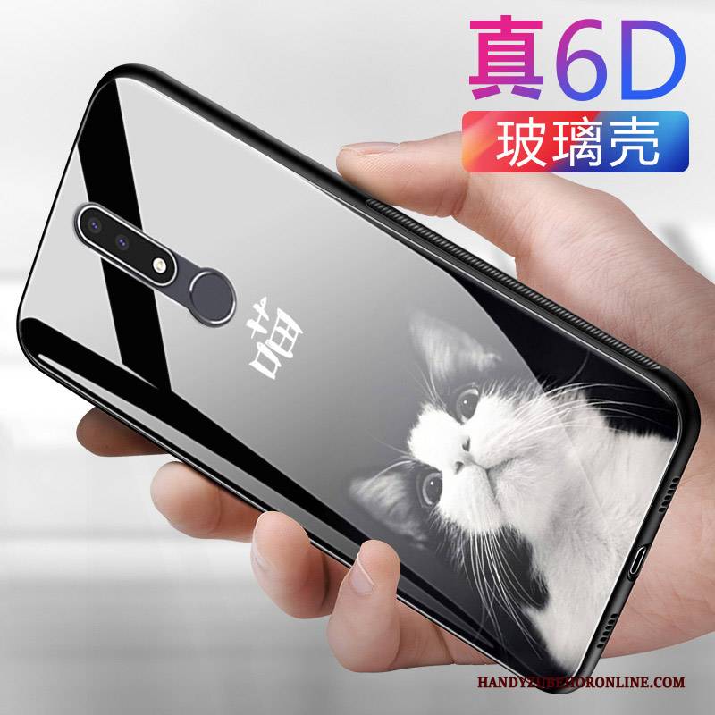 Hülle Nokia 3.1 Plus Karikatur Nette Liebhaber, Case Nokia 3.1 Plus Handyhüllen Glas