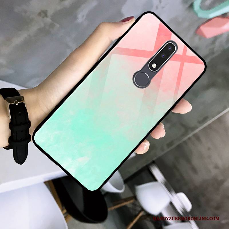 Hülle Nokia 3.1 Plus Weiche Netto Rot Einfach, Case Nokia 3.1 Plus Lila Glas