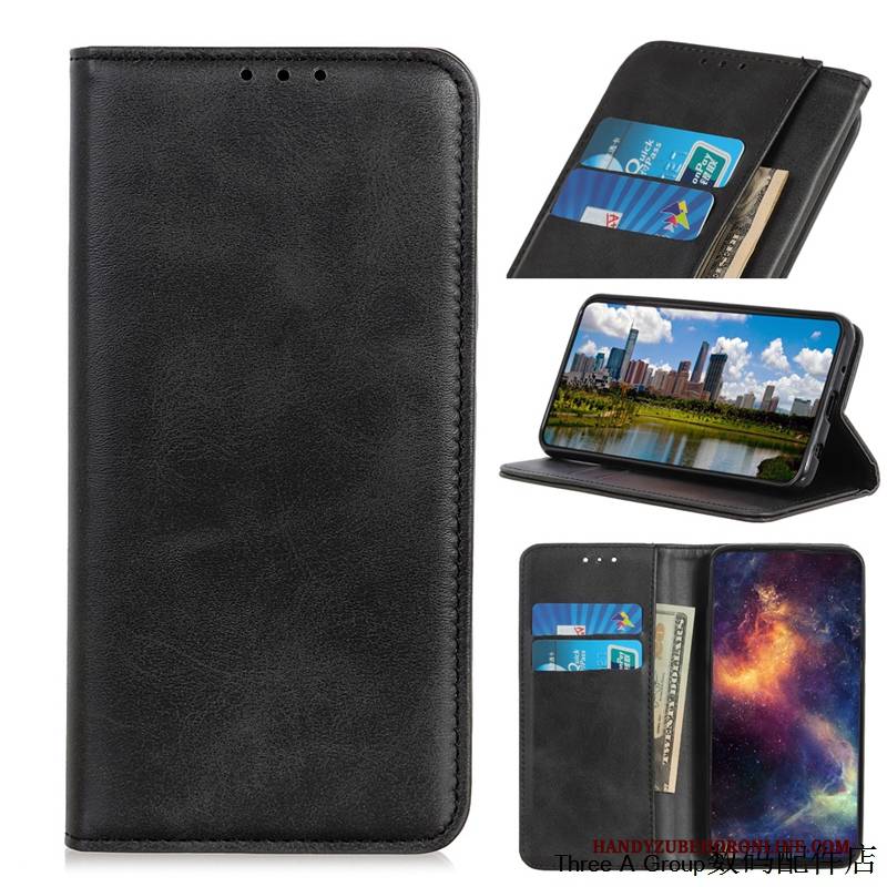 Hülle Nokia 5.3 Lederhülle Anti-sturz Dunkelblau, Case Nokia 5.3 Leder Muster Karte