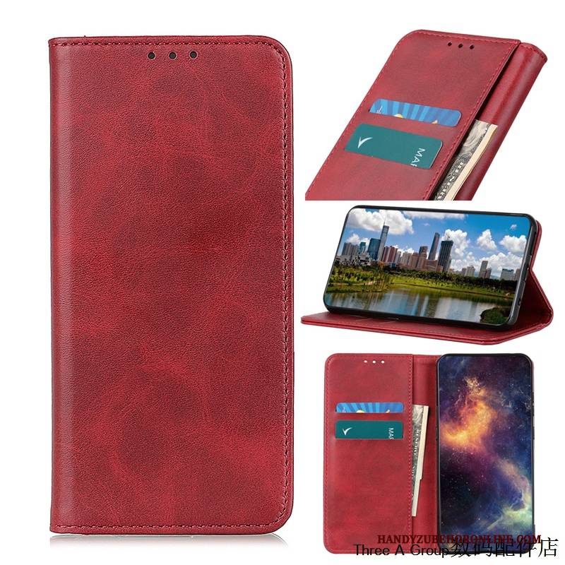 Hülle Nokia 5.3 Lederhülle Anti-sturz Dunkelblau, Case Nokia 5.3 Leder Muster Karte