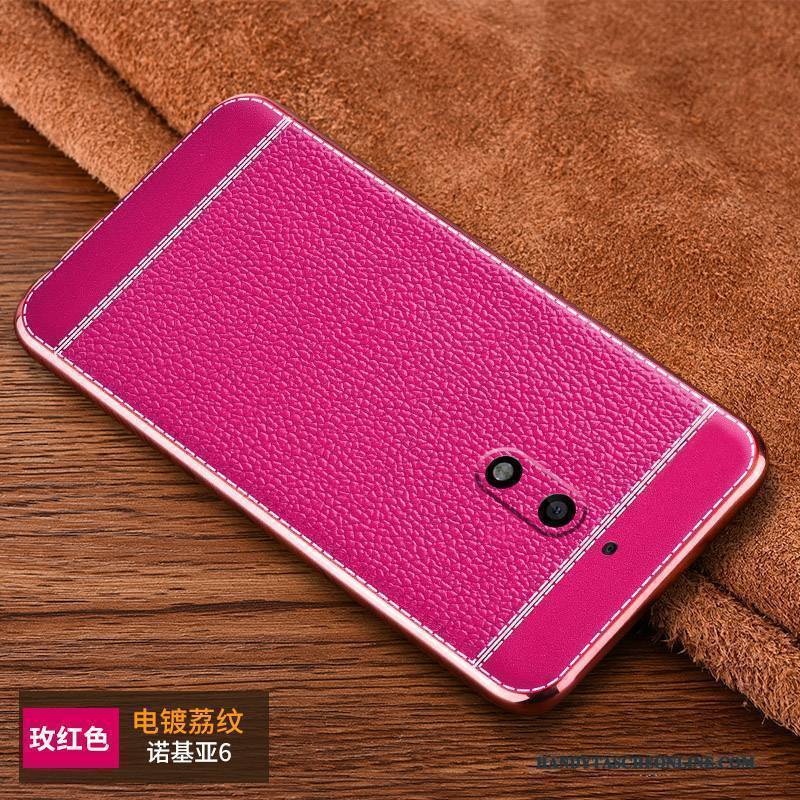 Hülle Nokia 6 Leder Handyhüllen Anti-sturz, Case Nokia 6 Silikon Trend Muster
