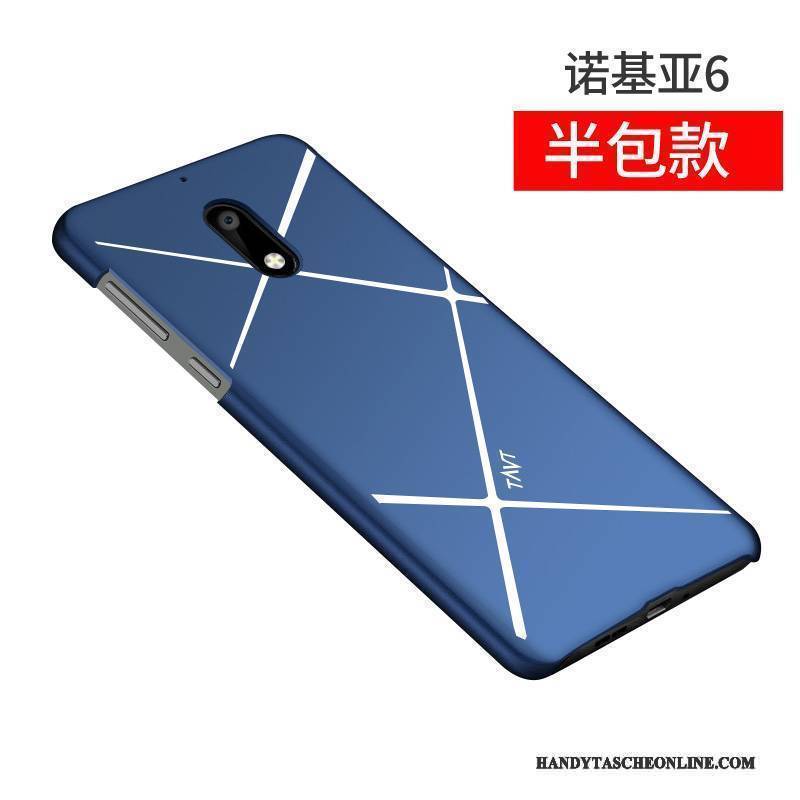 Hülle Nokia 6 Taschen Nubuck Persönlichkeit, Case Nokia 6 Schutz Handyhüllen Schwarz