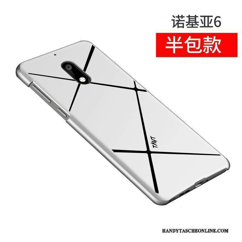 Hülle Nokia 6 Taschen Nubuck Persönlichkeit, Case Nokia 6 Schutz Handyhüllen Schwarz