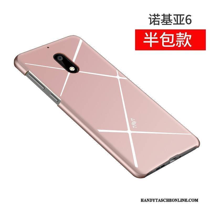 Hülle Nokia 6 Taschen Nubuck Persönlichkeit, Case Nokia 6 Schutz Handyhüllen Schwarz