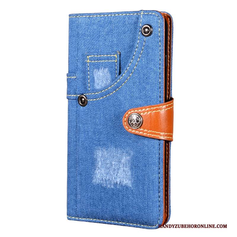 Hülle Nokia 7.2 Folio Denim Schwarz, Case Nokia 7.2 Schutz Neu Handyhüllen