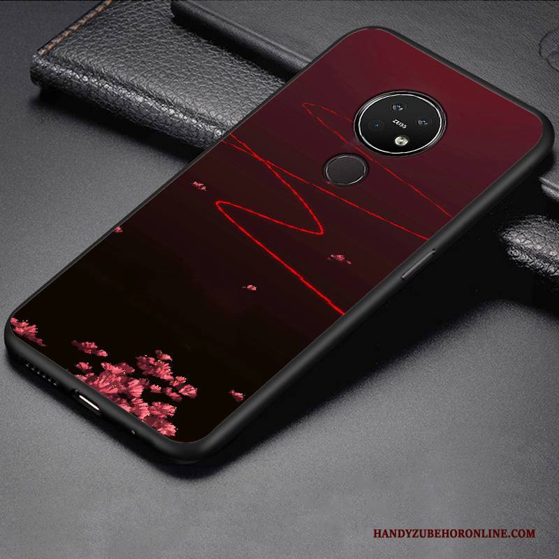 Hülle Nokia 7.2 Weiche Trend Anti-sturz, Case Nokia 7.2 Schutz Rot Handyhüllen