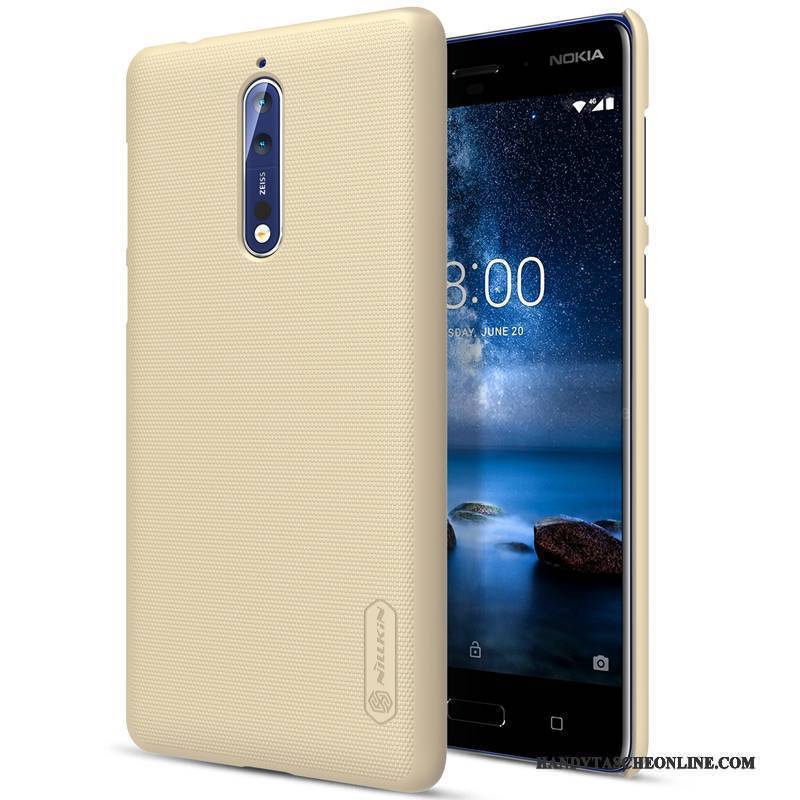 Hülle Nokia 8 Schutz Nubuck Gold, Case Nokia 8 Schwer Anti-sturz