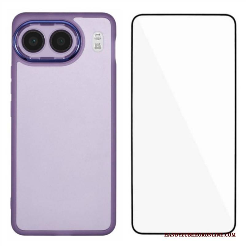 Hülle Oneplus Nord 4 Handyhülle Getönt Mit Displayschutzfolie Aus Gehärtetem Glas