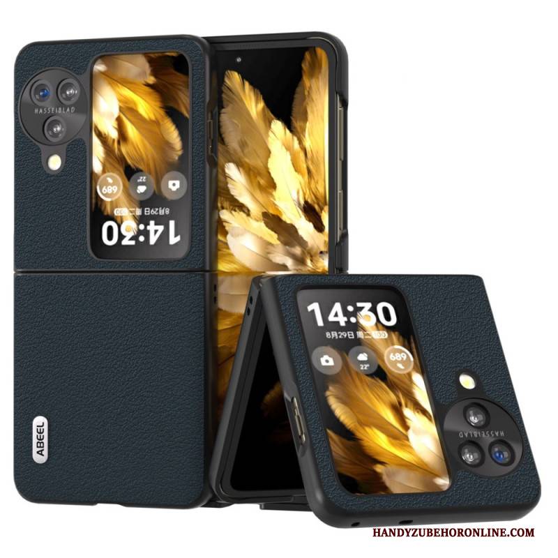 Hülle Oppo Find N3 Flip Abeel-stil Aus Strukturiertem Leder