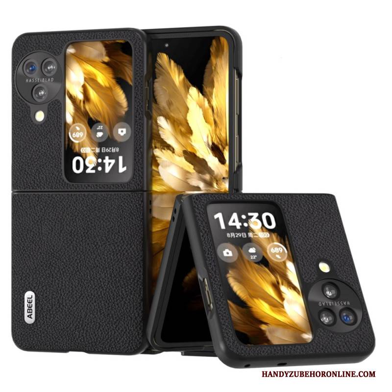 Hülle Oppo Find N3 Flip Handyhülle Litschi-ledereffekt Abeel
