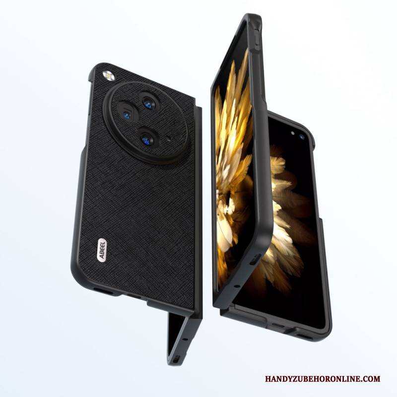 Hülle Oppo Find N3 Handyhülle Echt Gewebtes Leder Abeel