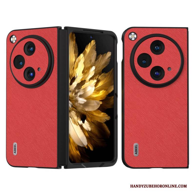 Hülle Oppo Find N3 Handyhülle Echt Gewebtes Leder Abeel