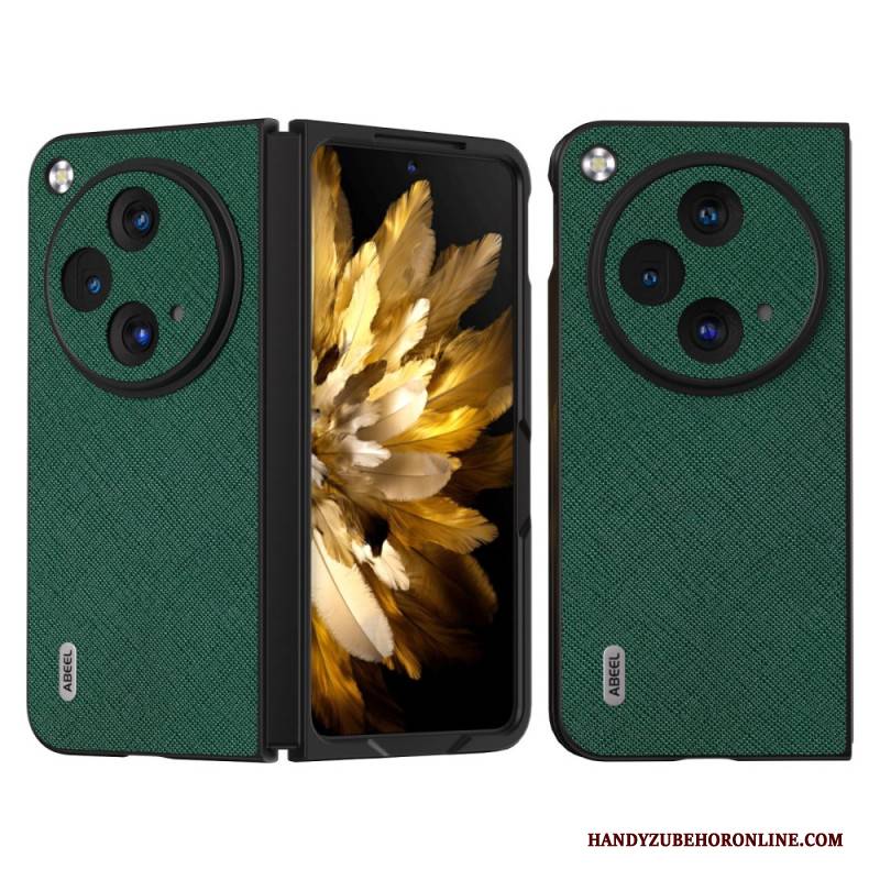 Hülle Oppo Find N3 Handyhülle Echt Gewebtes Leder Abeel