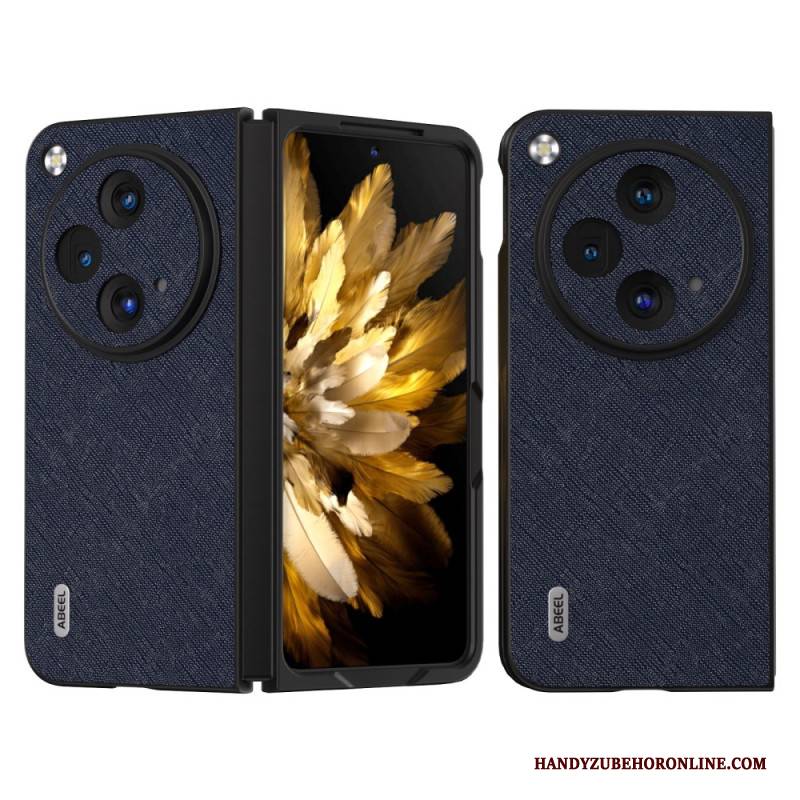 Hülle Oppo Find N3 Handyhülle Echt Gewebtes Leder Abeel