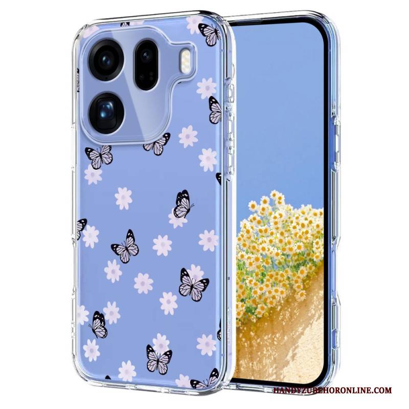 Hülle Oppo Find X9 Pro 5g Schmetterlinge Und Blumen