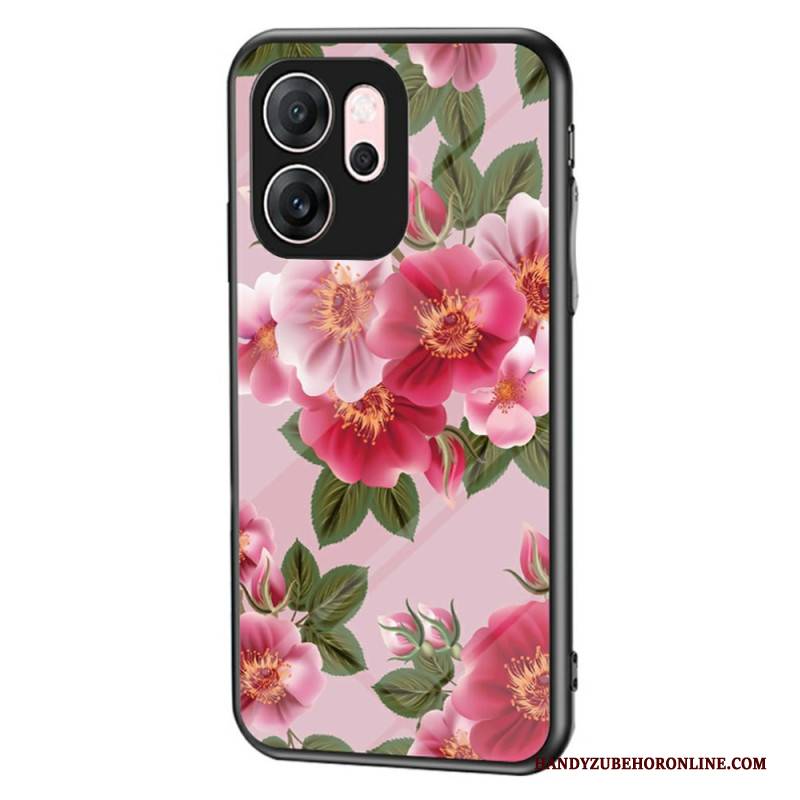 Hülle Oppo Reno 14f 5g Gehärtetes Glas Mit Blumenmuster