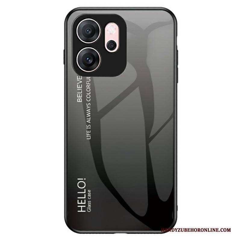 Hülle Oppo Reno 14f 5g Gehärtetes Glas Mit Hello-motiv