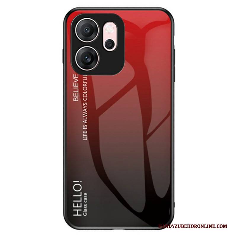 Hülle Oppo Reno 14f 5g Gehärtetes Glas Mit Hello-motiv