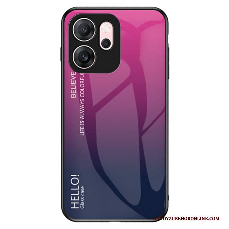 Hülle Oppo Reno 14f 5g Gehärtetes Glas Mit Hello-motiv