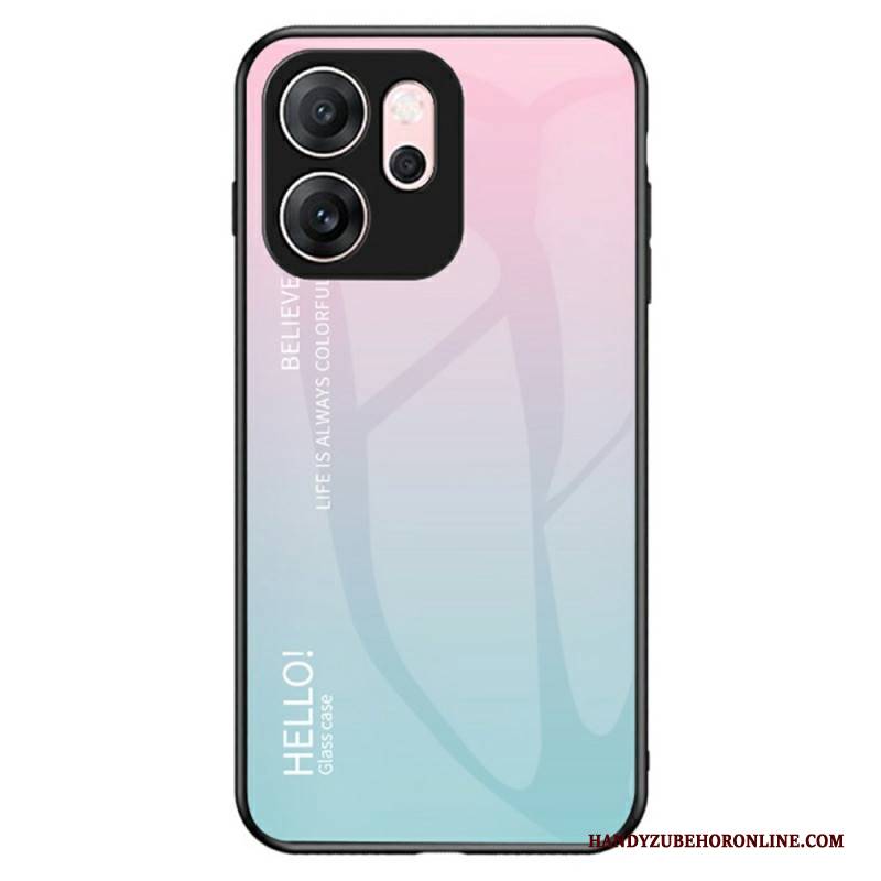 Hülle Oppo Reno 14f 5g Gehärtetes Glas Mit Hello-motiv