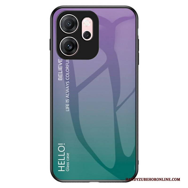 Hülle Oppo Reno 14f 5g Gehärtetes Glas Mit Hello-motiv
