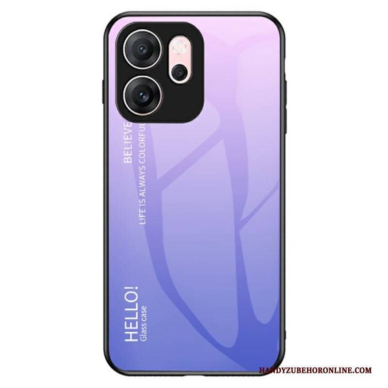 Hülle Oppo Reno 14f 5g Gehärtetes Glas Mit Hello-motiv