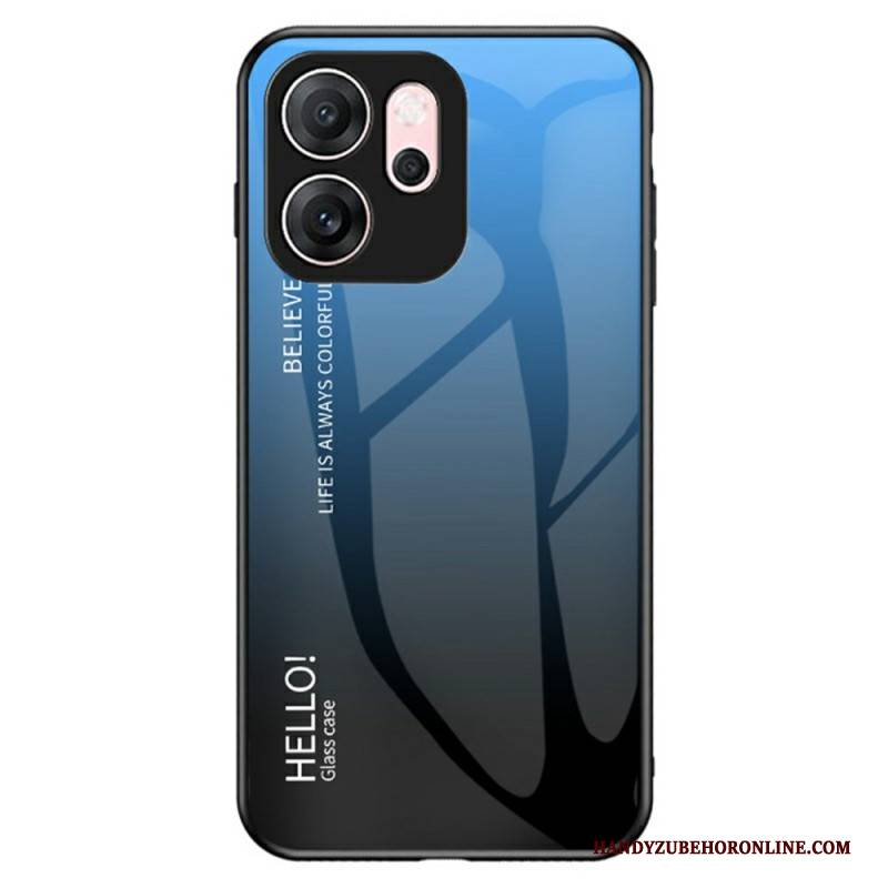 Hülle Oppo Reno 14f 5g Gehärtetes Glas Mit Hello-motiv
