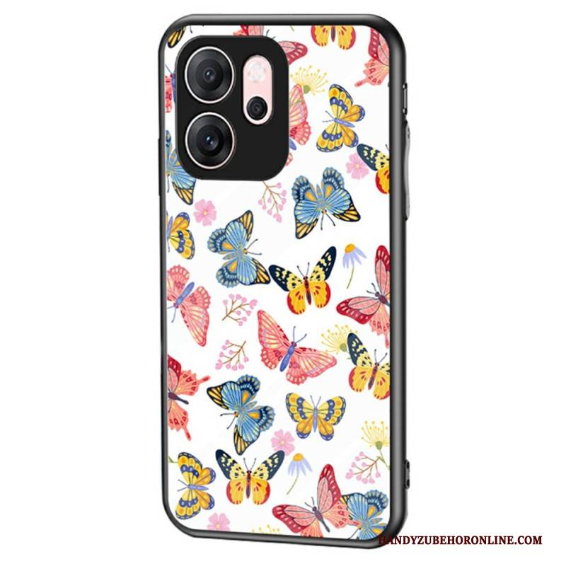 Hülle Oppo Reno 14f 5g Gehärtetes Glas Mit Schmetterlingsmuster