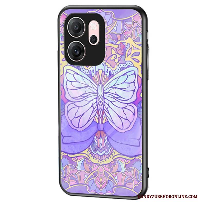 Hülle Oppo Reno 14f 5g Gehärtetes Glas Mit Schmetterlingsmuster