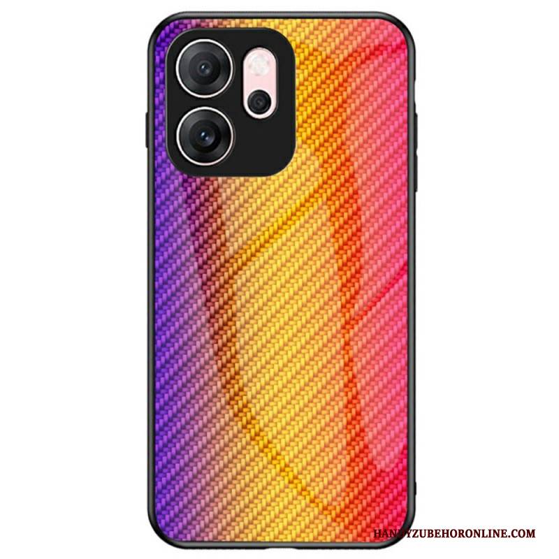 Hülle Oppo Reno 14f 5g Handyhülle Gehärtetes Glas In Carbonfaser-optik