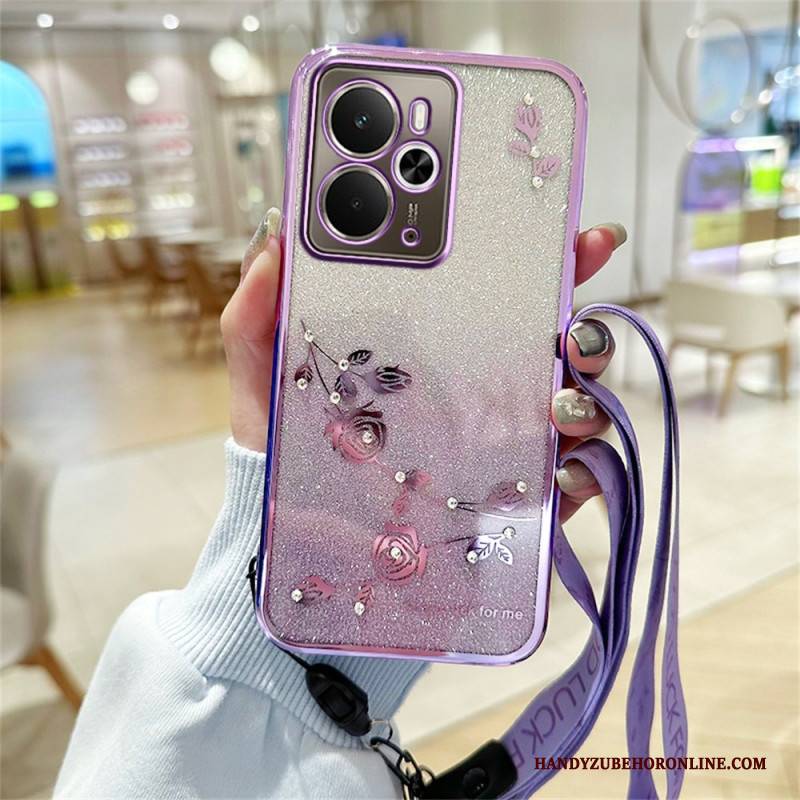 Hülle Realme 14t 5g Kadem Blumen- Und Strass-armband