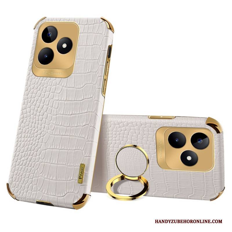 Hülle Realme C53 Ringhalter Mit Krokodilstruktur