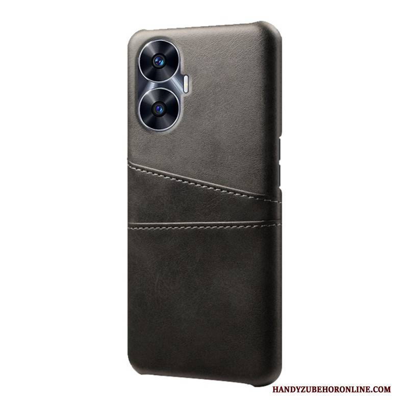 Hülle Realme C55 Doppeltes Kartenetui In Lederoptik