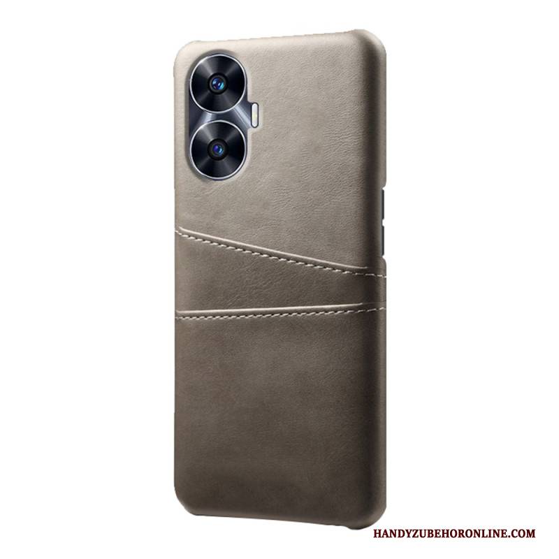 Hülle Realme C55 Doppeltes Kartenetui In Lederoptik