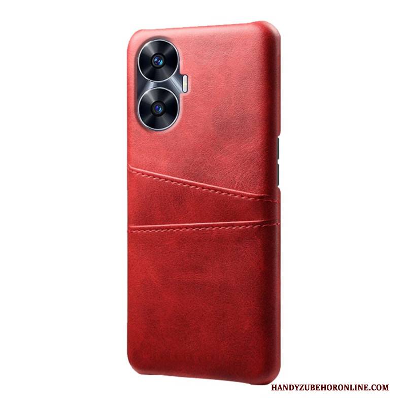 Hülle Realme C55 Doppeltes Kartenetui In Lederoptik